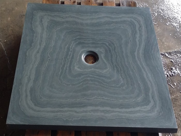 Bac à douche en Ardoise Gris vert 1000x1000x30 mm