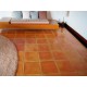 Carrelage Tomette Moulé Main Paille rosé 33x33x2 cm