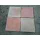 Carrelage Moulé Main Paille rosé 42x28x2 cm