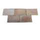 Carrelage Moulé Main Paille rosé 42x28x2 cm
