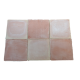 Carrelage Tomette Moulé Main Paille rosé 30x30x2 cm