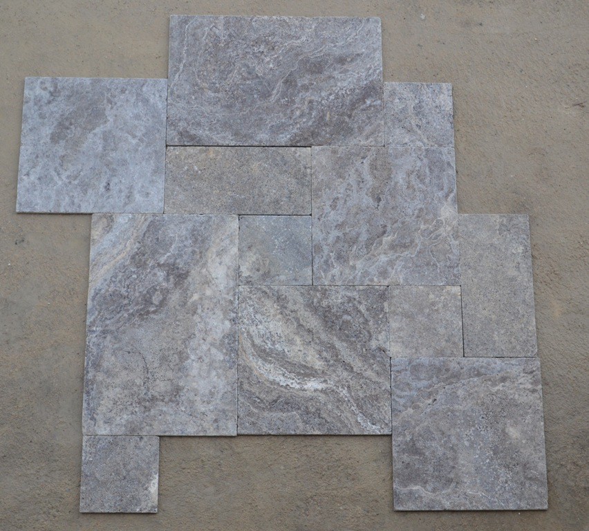Dalle en Travertin Turc Opus 4 formats 12 mm SILVER choix commercial