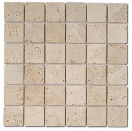 Mosaïque en Travertin Turc 50x50x10mm MIX (beige nuancé) 1er choix