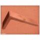 Equerre de Parement arrachée rosé rouge 28x14x5cm ép.1,5cm