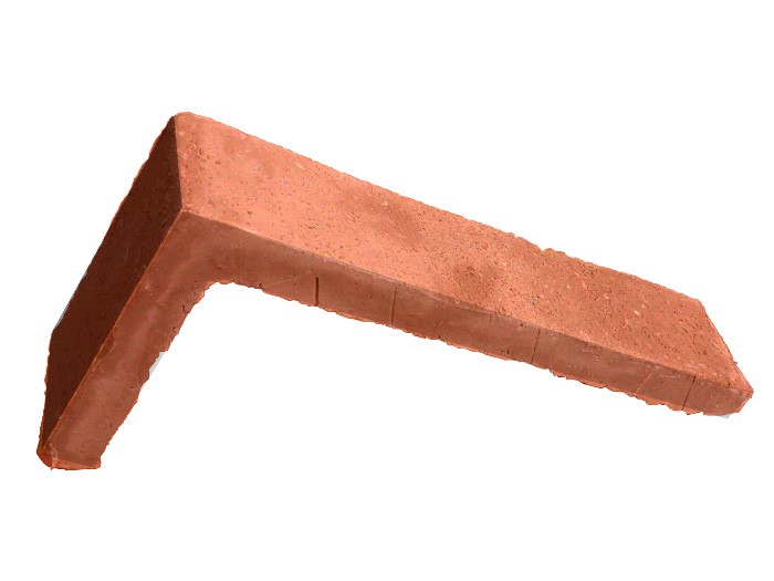 Equerre de Parement arrachée rosé rouge 28x14x5cm ép.1,5cm