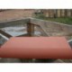 Chaperon arrondi terre cuite lisse 40x27.5x5 cm Rosé-Rouge